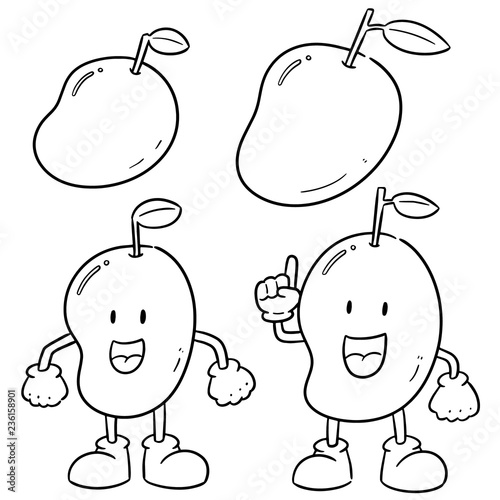 vector set of mango