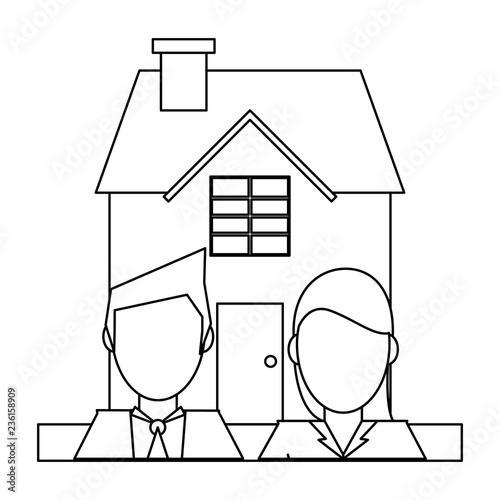 Insurance and protection black and white
