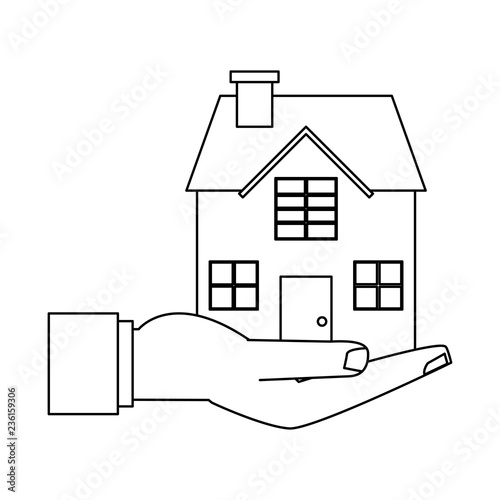Insurance and protection black and white