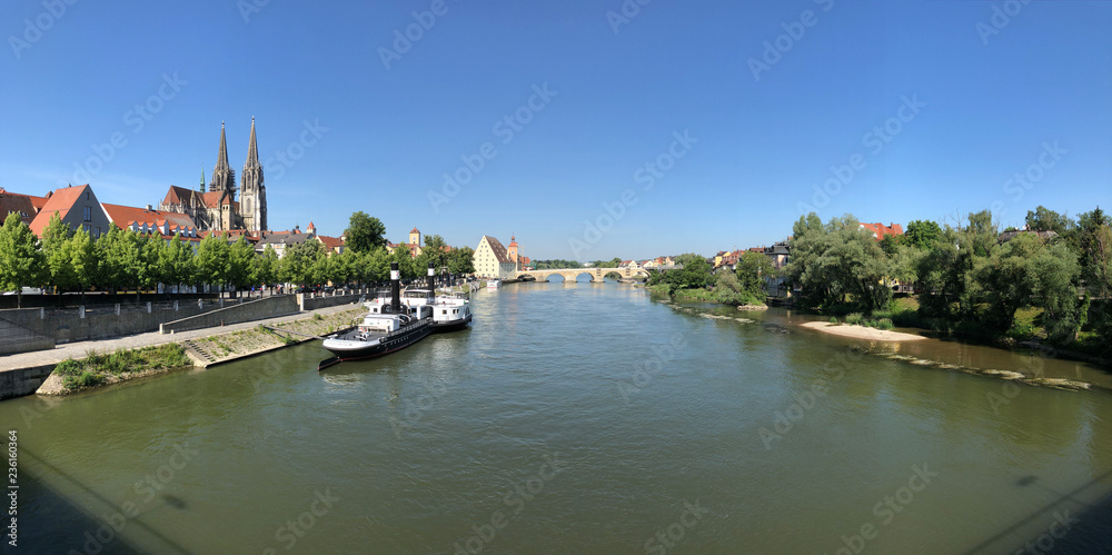 Panorama from the Danube river