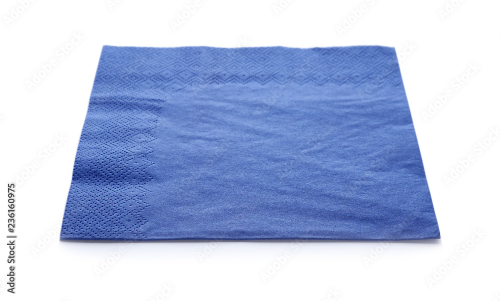 Paper napkin on white background. Personal hygiene Paper napkin on white background. Personal hygiene