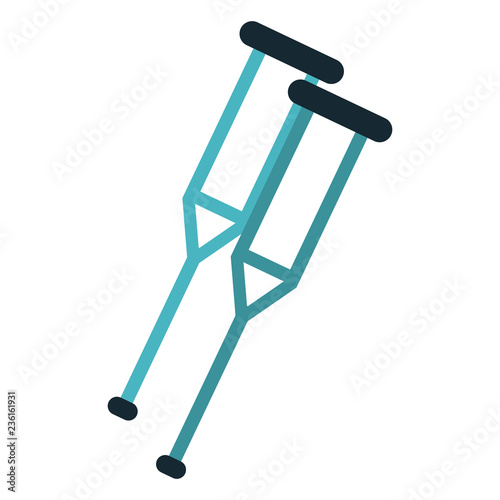 Fotografie, Tablou Handicap crutches symbol