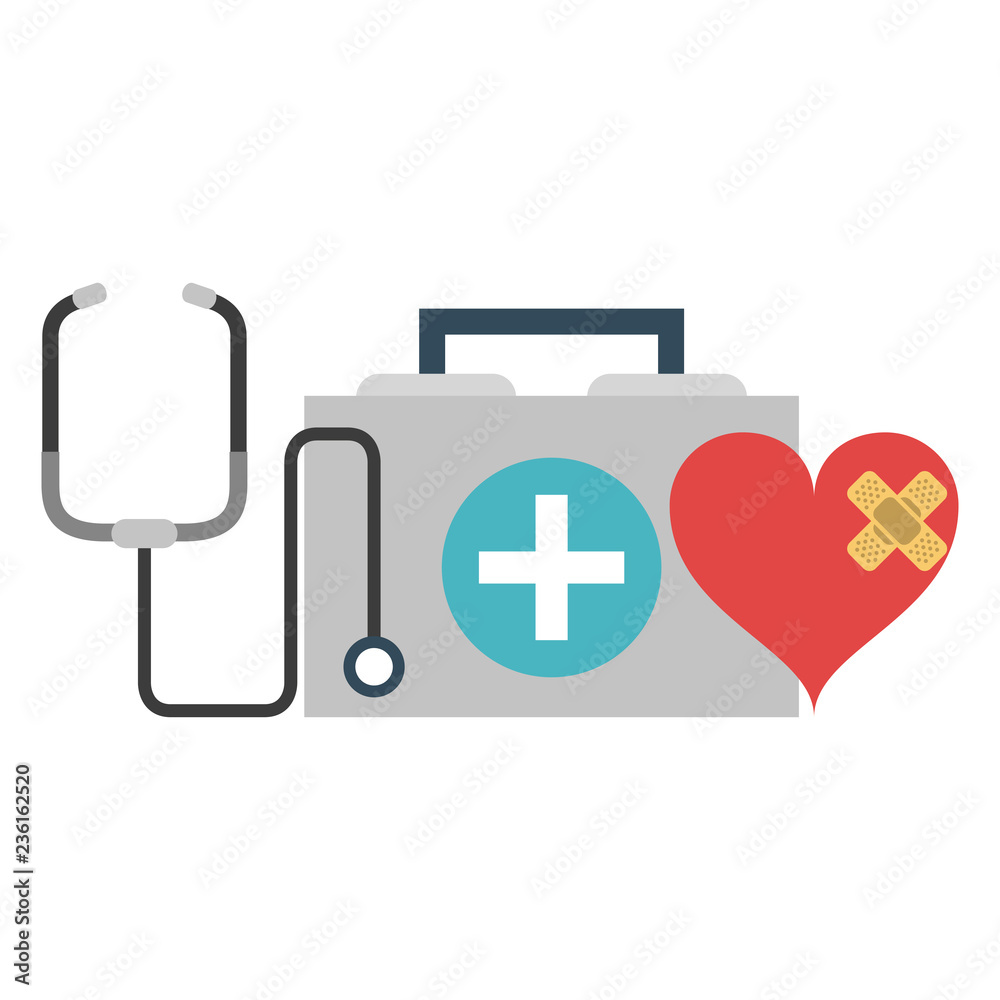 Obraz premium Medical elements and symbols