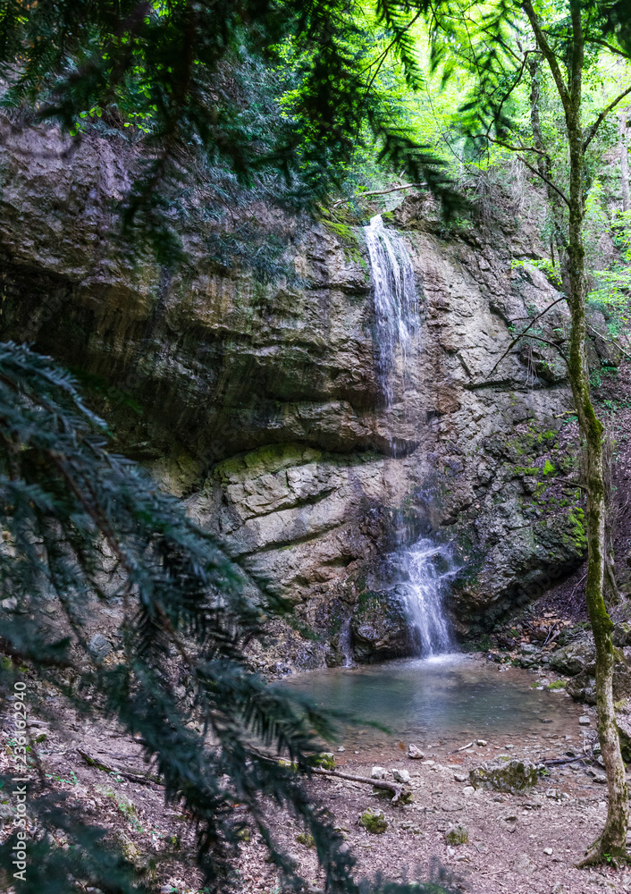 Fototapeta premium Mountain Waterfall Suatkan, Crimea