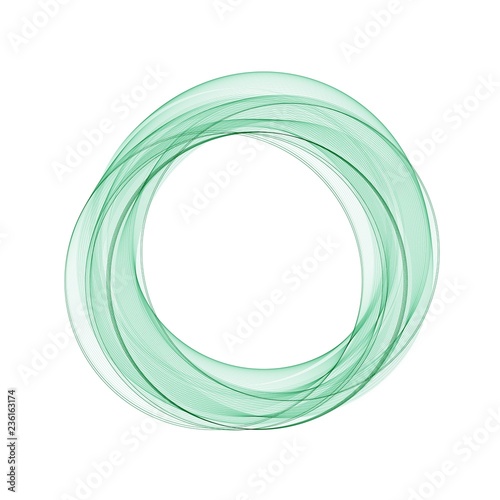 Abstract background with green circles. vector illustration