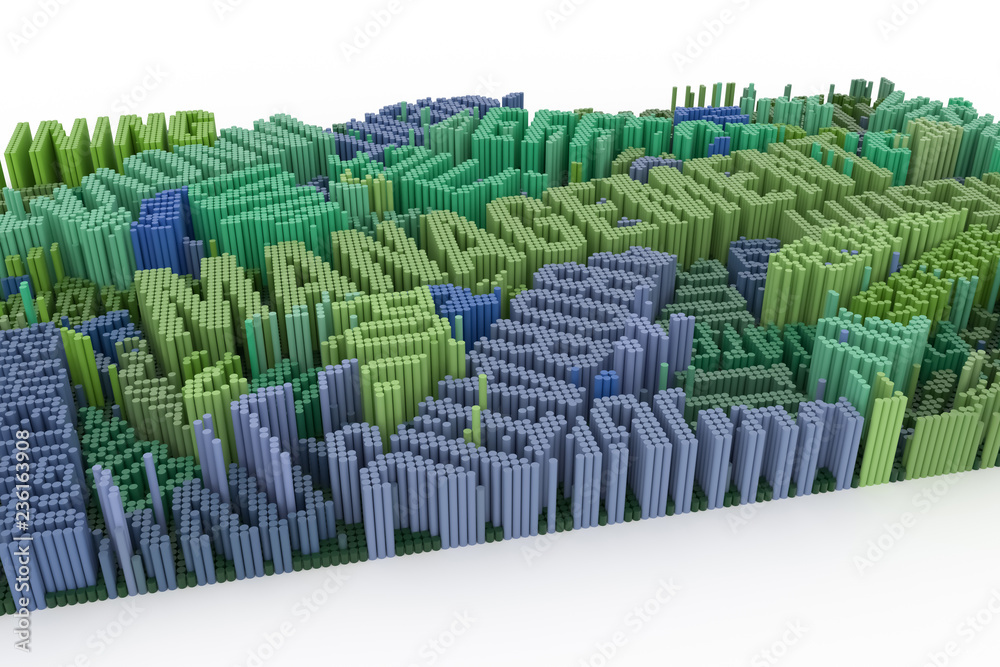 Fototapeta premium Decorative, illustrations shape composition, geometric structure block, for design texture background. Colorful 3D rendering.