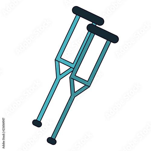 Handicap crutches symbol