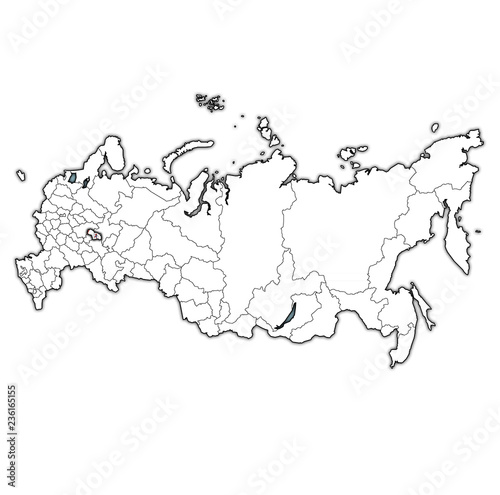mari el republic on administration map of russia