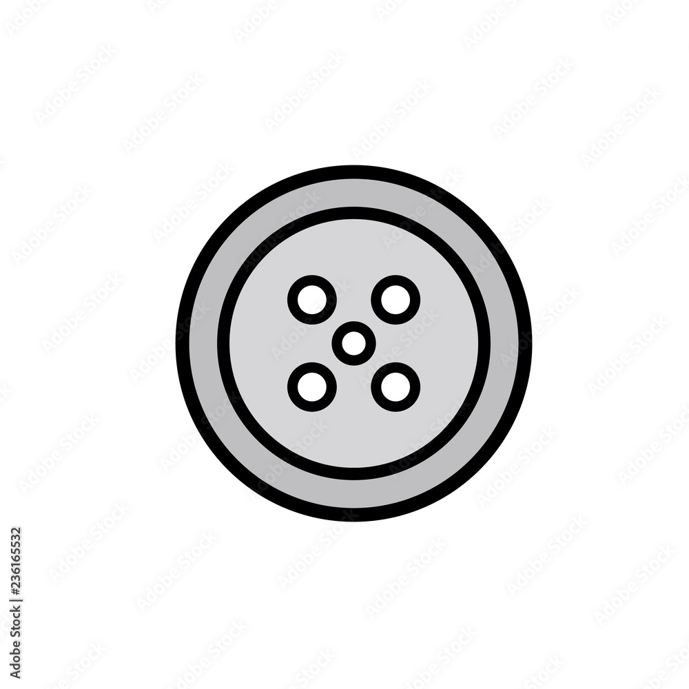 Clothes button vector icon Clothes button vector icon