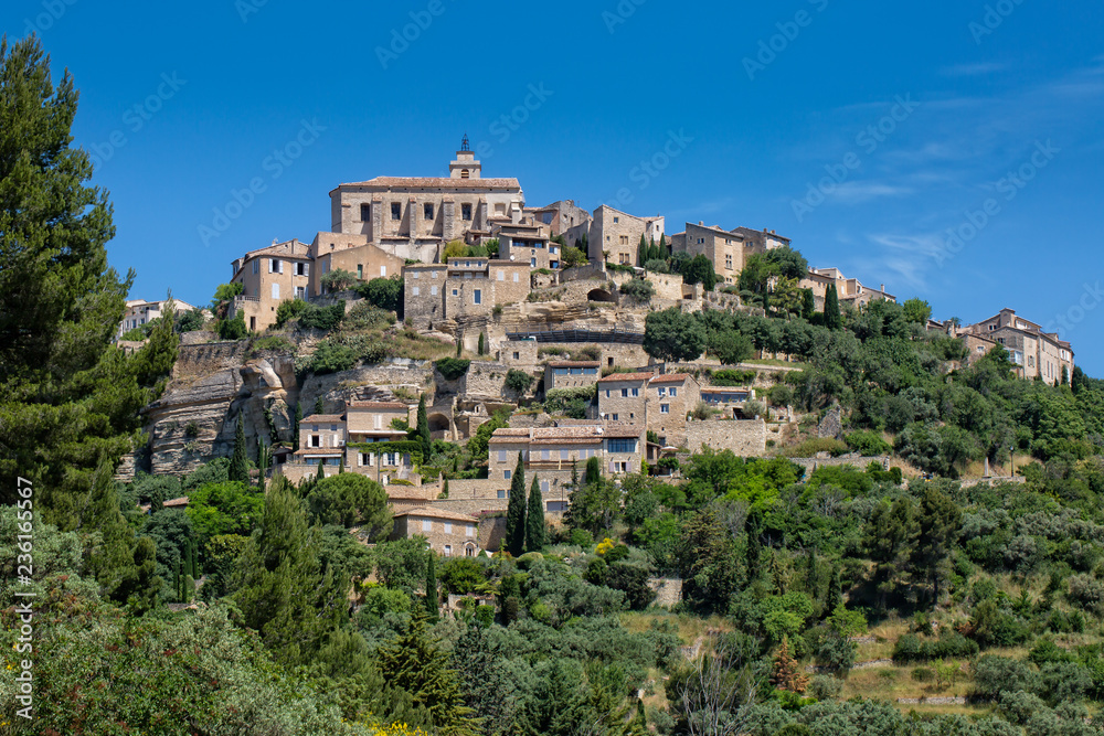 Gordes - a beautilfull hilltop village. View on Gordes, a small picturesque village in Provence, Luberon, Vaucluse, France