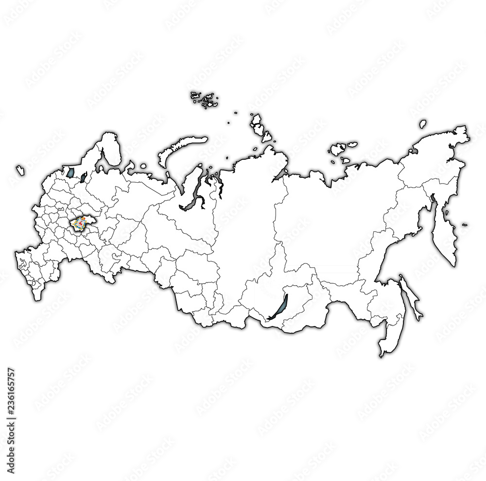 nizhny novgorod on administration map of russia