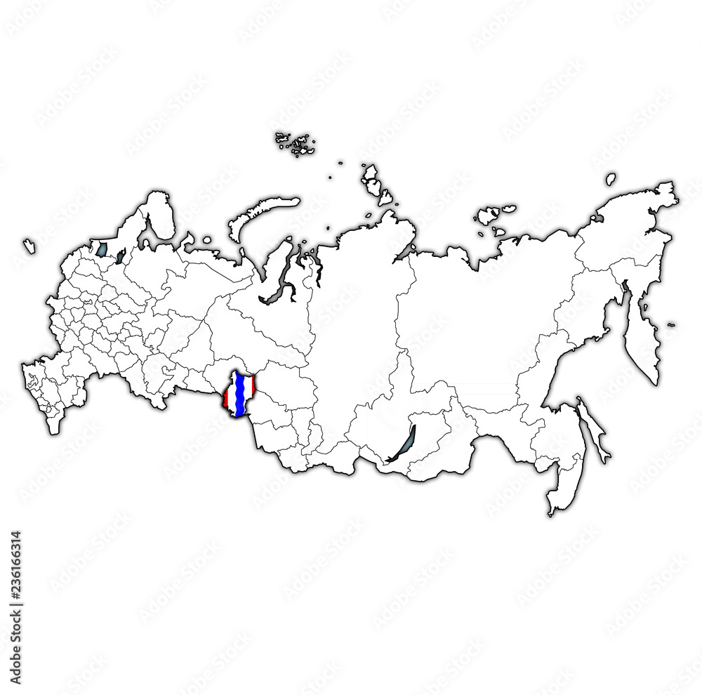 omsk oblast on administration map of russia