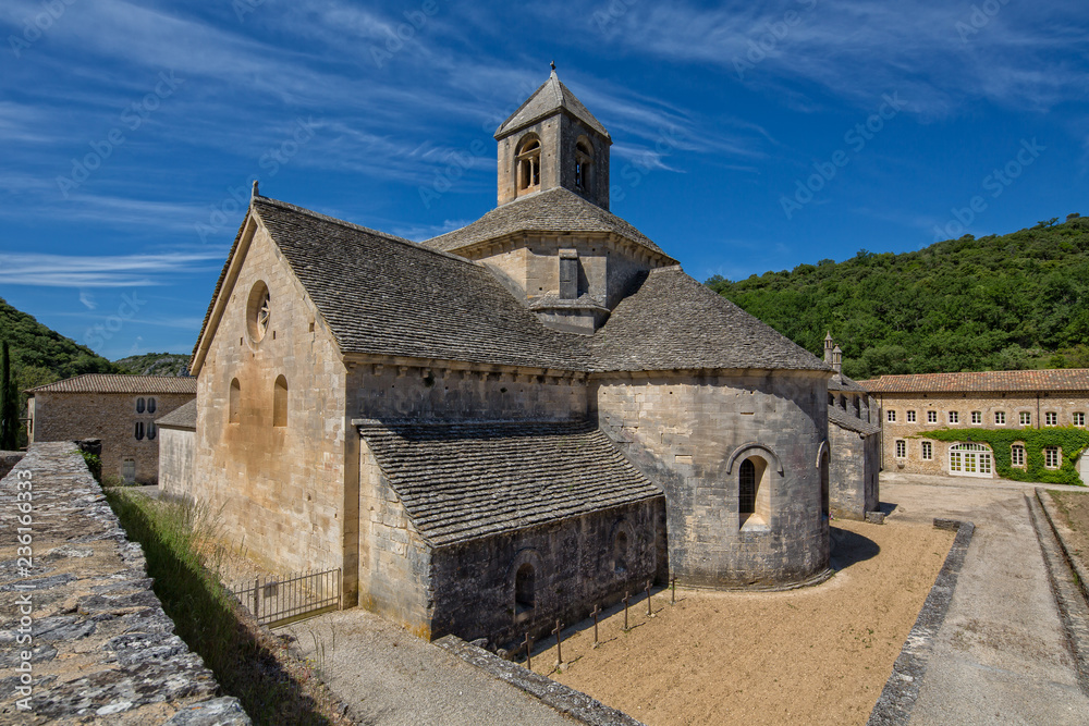 Cistercian Abbaye Notre-Dame de Senanque. Cistercian abbey near the village of Gordes, Notre-Dame de Sénanque, Provence, Luberon, Vaucluse, France