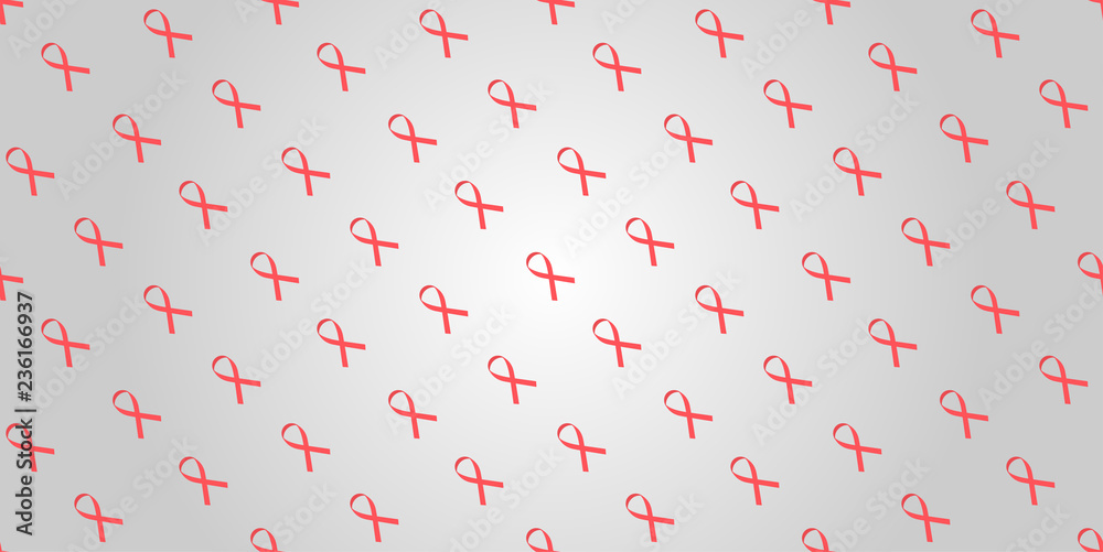 World aids day, 1 December. White seamless pattern with awareness red ribbon. World aids day, 1 December. White seamless pattern with awareness red ribbon.