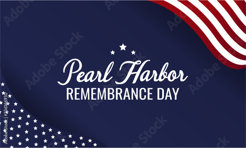 Pearl Harbor Remembrance day card or background. vector illustration.