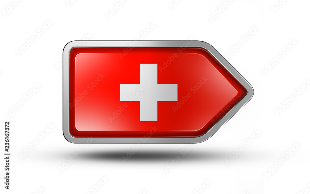 England Flag arrow button isolated on white background