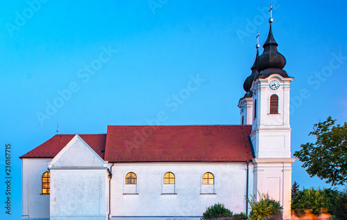 Tihany abbey in blue hour