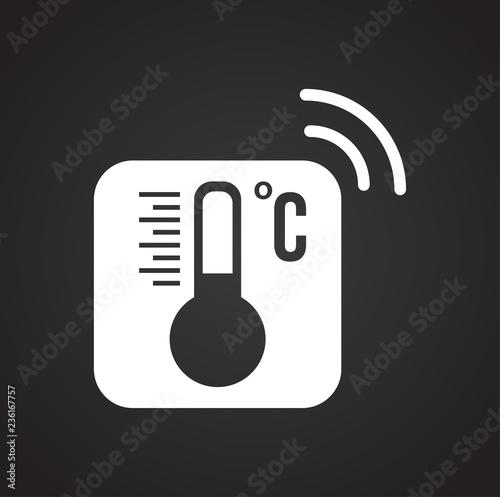 Smart temperature sensor icon on white background for graphic and web design, Modern simple vector sign. Internet concept. Trendy symbol for website design web button or mobile app