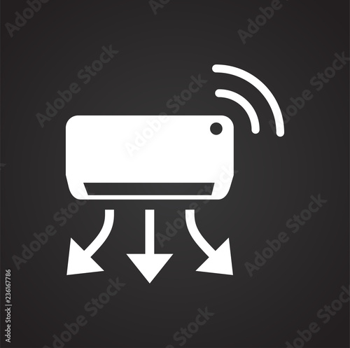 Smart air conditioner icon on white background for graphic and web design, Modern simple vector sign. Internet concept. Trendy symbol for website design web button or mobile app