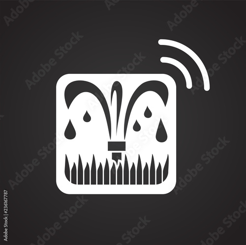 Smart watering system icon on white background for graphic and web design, Modern simple vector sign. Internet concept. Trendy symbol for website design web button or mobile app
