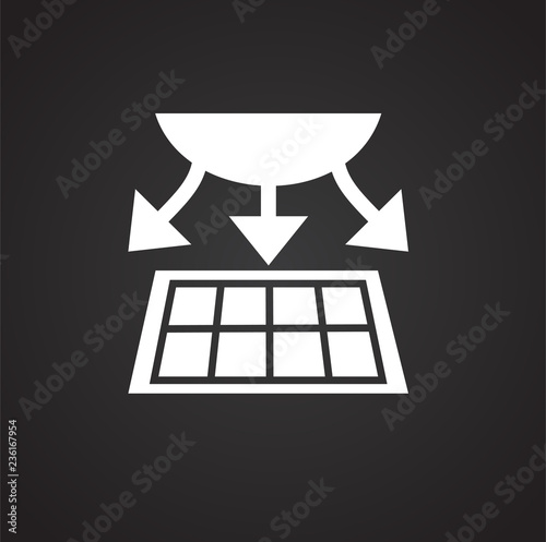 Smart home sun panel charge icon on white background for graphic and web design, Modern simple vector sign. Internet concept. Trendy symbol for website design web button or mobile app