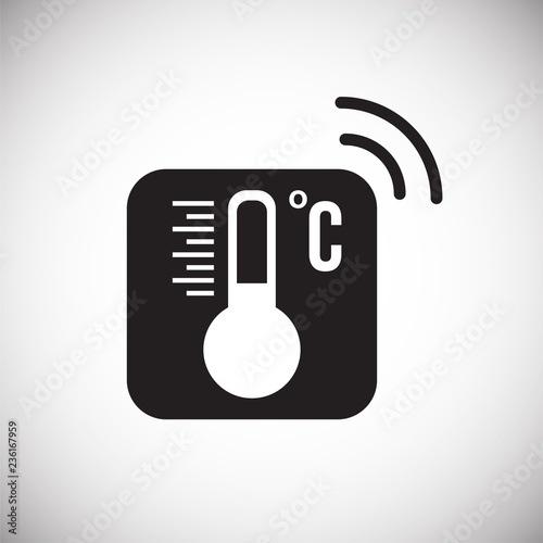 Smart temperature sensor icon on white background for graphic and web design, Modern simple vector sign. Internet concept. Trendy symbol for website design web button or mobile app