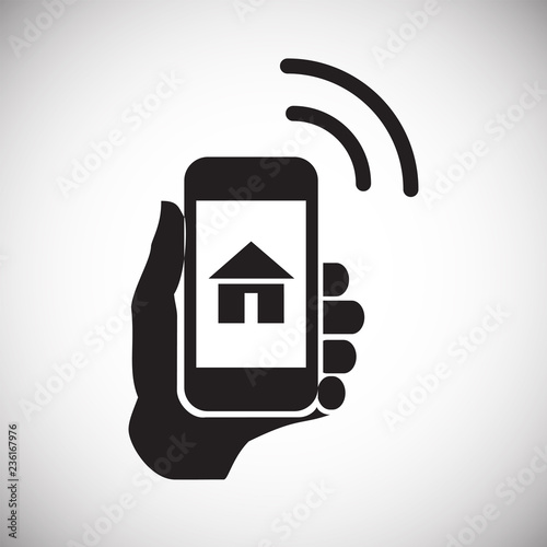Smart home key icon on white background for graphic and web design, Modern simple vector sign. Internet concept. Trendy symbol for website design web button or mobile app