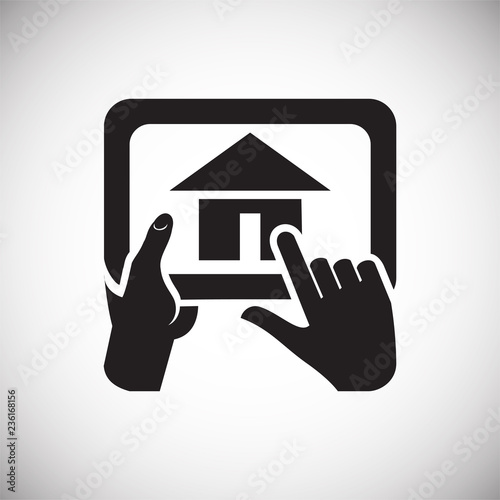 Smart home control dashboard icon on white background for graphic and web design, Modern simple vector sign. Internet concept. Trendy symbol for website design web button or mobile app