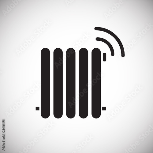 Smart heater icon on white background for graphic and web design, Modern simple vector sign. Internet concept. Trendy symbol for website design web button or mobile app