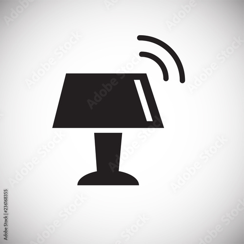 Smart table lamp icon on white background for graphic and web design, Modern simple vector sign. Internet concept. Trendy symbol for website design web button or mobile app