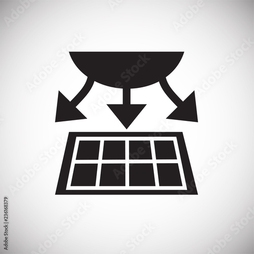 Smart home sun panel charge icon on white background for graphic and web design, Modern simple vector sign. Internet concept. Trendy symbol for website design web button or mobile app