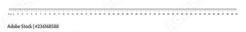 Ruler 50 cm. Measuring tool. Ruler scale. Ruler grid 50 cm. Size indicator units. Metric Centimeter size indicators. Vector photo