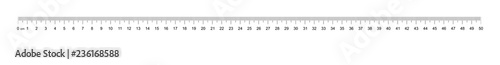 Ruler 50 cm. Measuring tool. Ruler scale. Ruler grid 50 cm. Size indicator units. Metric Centimeter size indicators. Vector