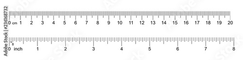 Fototapeta Ruler 20 cm, 8 inch