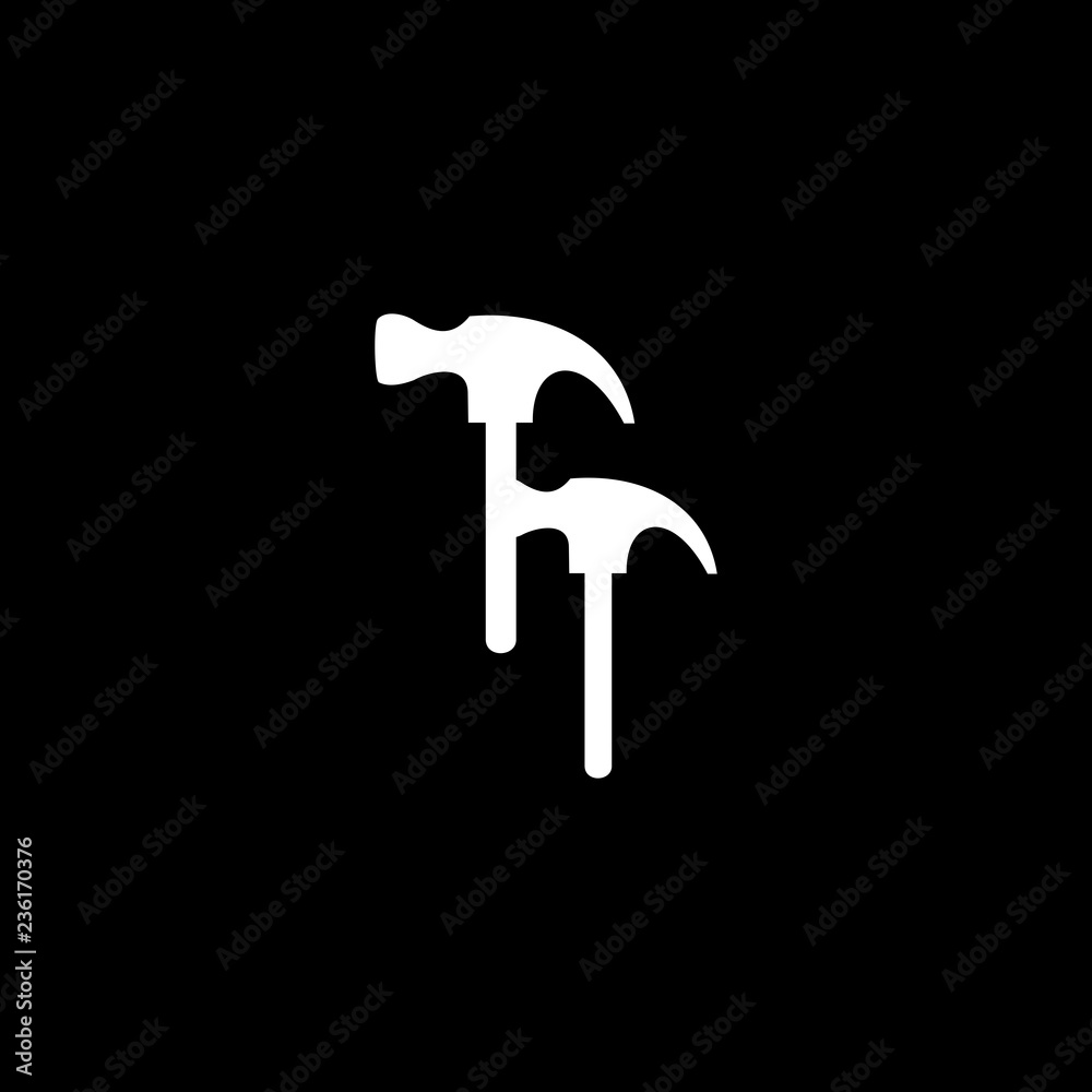 Hammer Icon in trendy flat style isolated, Hammer Icon Vector Template Hammer Icon in trendy flat style isolated, Hammer Icon Vector Template