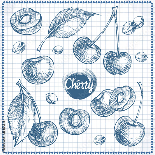 Cherry drawing set.