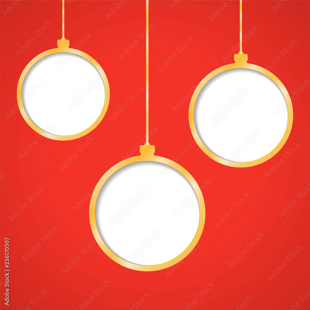 Abstract Christmas balls on red background. Vector illustration Abstract Christmas balls on red background. Vector illustration