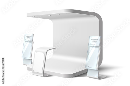 Vector exhibition stand business expo mock up