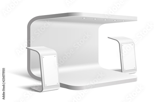 Vector exhibition stand business expo mock up