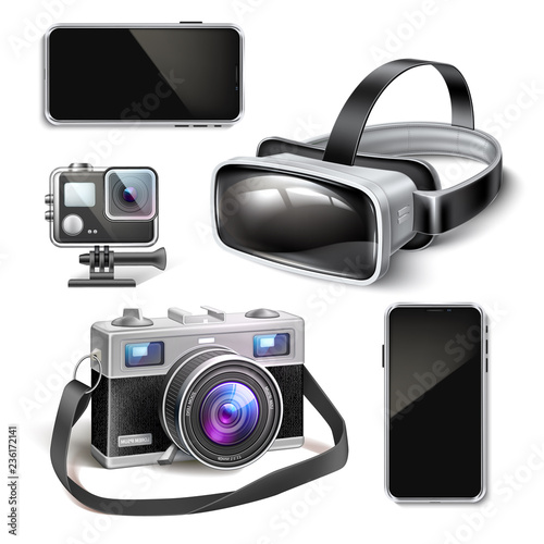 Vector virtual reality headset air quad drone