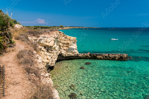 Rocky coastline in the Gelsomineto area, near Siracusa photo