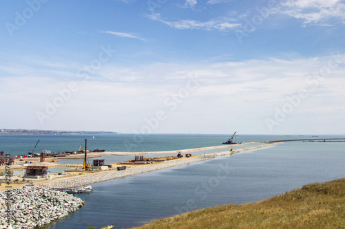 Construction of the Crimean bridge in Kerch