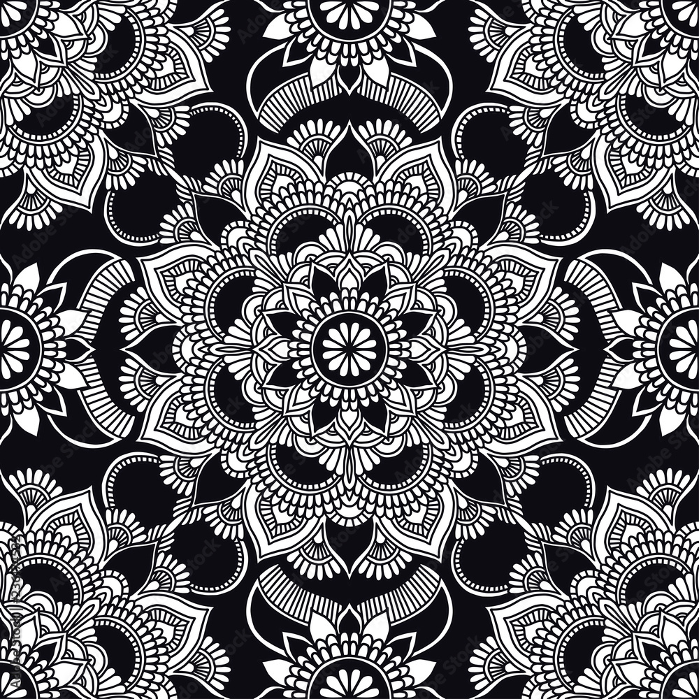 Kaleidoscope. Mandala pattern. Ethnic ornament. Hand drawn traditional indian wallpaper. Spiritual meditation yoga henna theme. Unique print. Template for coloring. Kaleidoscope. Mandala pattern. Ethnic ornament. Hand drawn traditional indian wallpaper. Spiritual meditation yoga henna theme. Unique print. Template for coloring.