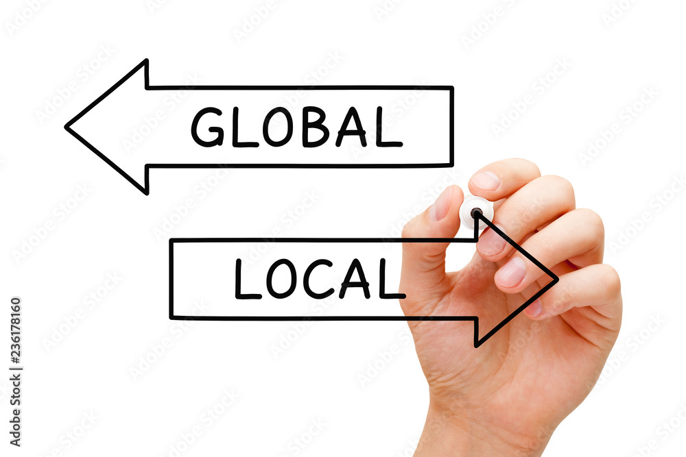 Local Or Global Arrows Concept Local Or Global Arrows Concept