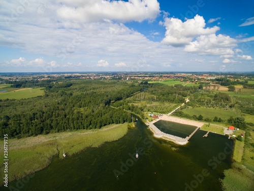 Aerial view of concrete qua...