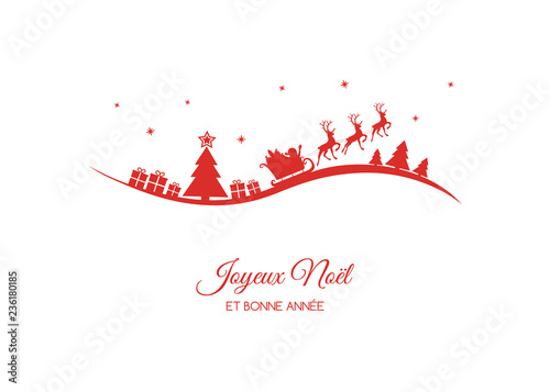 Joyeux Noel - translated from french as Merry Christmas. Vector