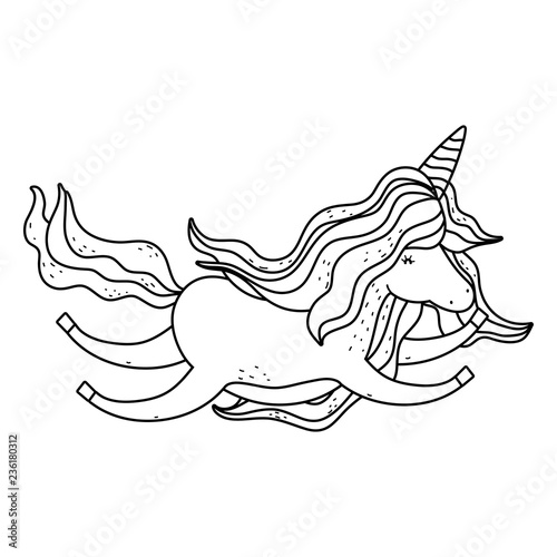 cute fairytale unicorn character