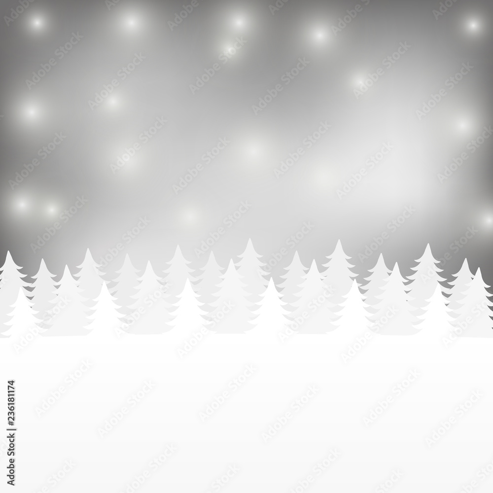 Obraz premium Christmas winter forest