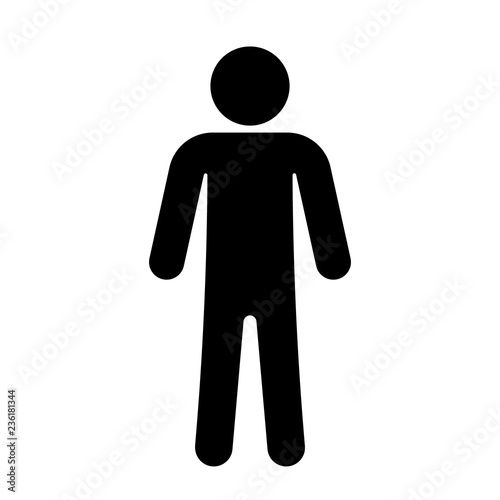 People black icon sign on a white