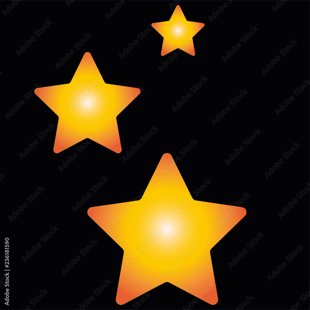Golden Star Pattern with Black Background Golden Star Pattern with Black Background